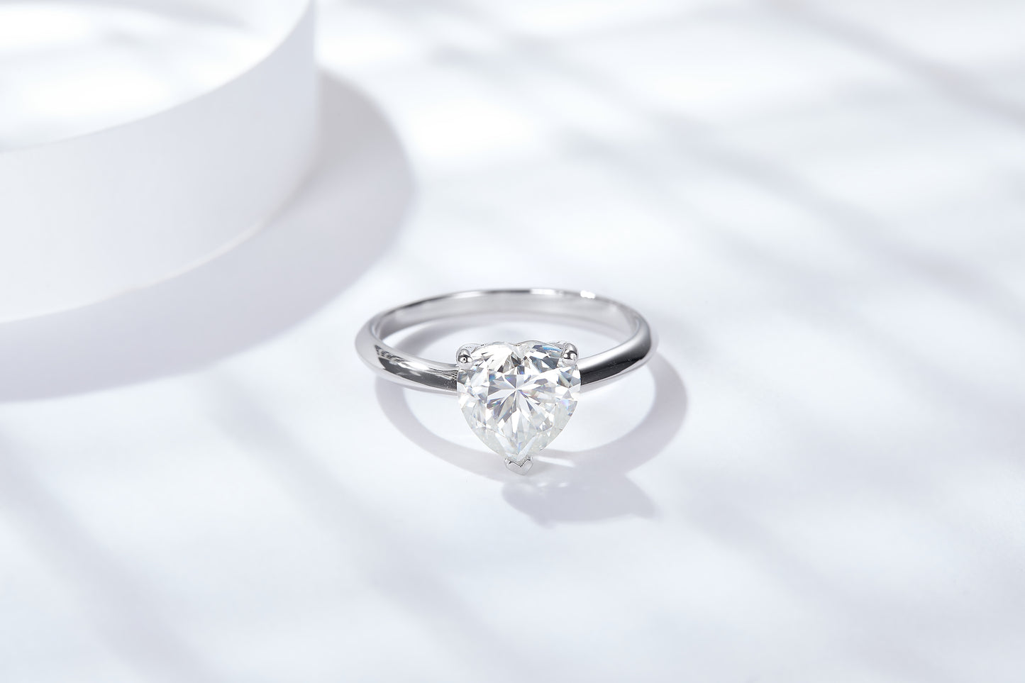 [TW] [#Link 34] 2 Carat S925 Sterling Silver Heart Shape Moissanite Ring