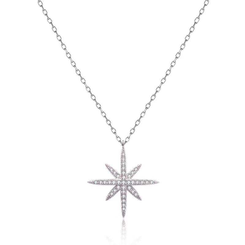 [TW] [#Link 54] Shooting Star Heart Shape S925 Sterling Silver Mossanite Necklace