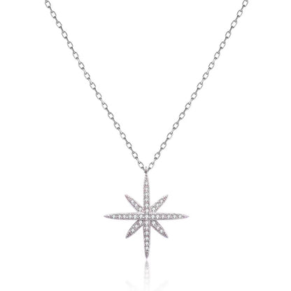 [TW] [#Link 54] Shooting Star Heart Shape S925 Sterling Silver Mossanite Necklace