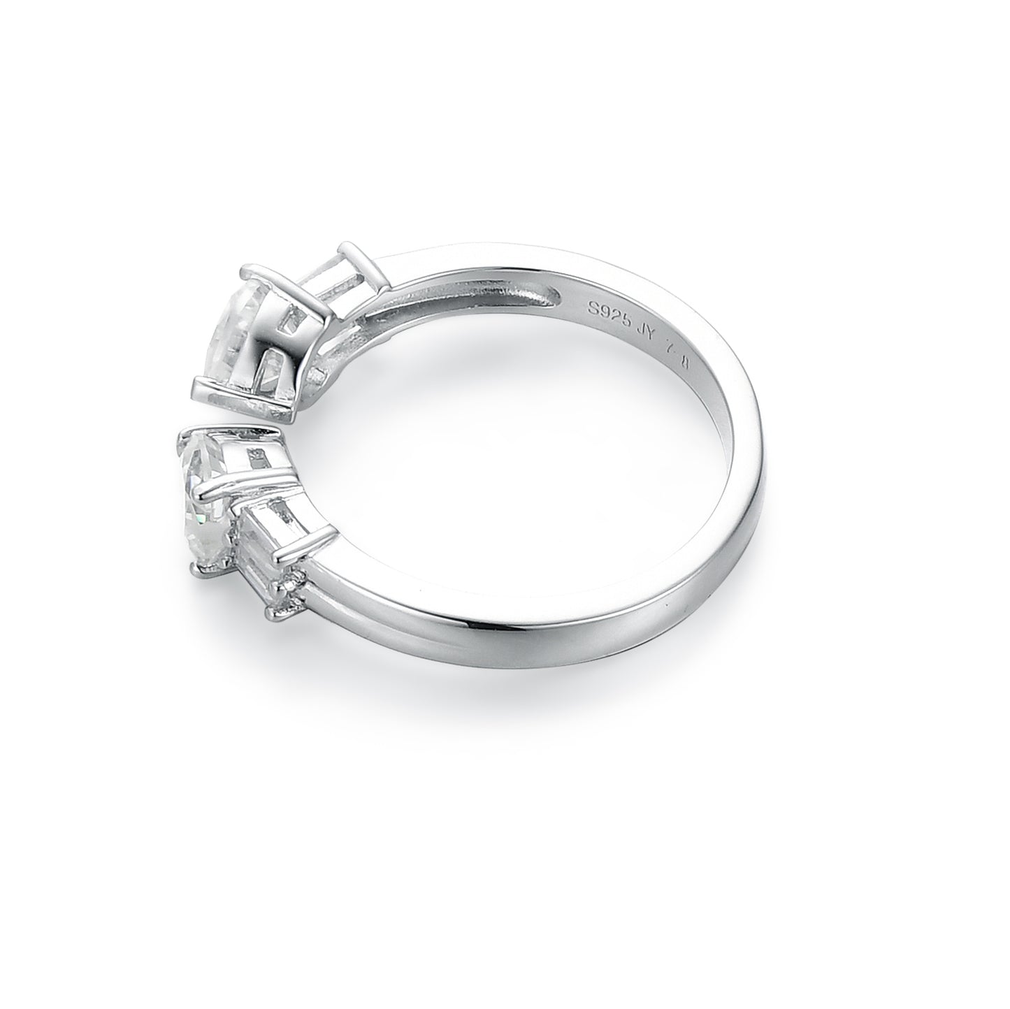 [TW] [#Link 21] 2*0.5 Carats Heart Ring Combo S925 Sterling Silver Moissanite Ring