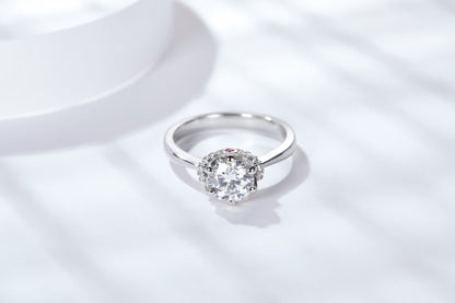 [TW] [#Link 23] 1 Carat Crown Red Stone Ring S925 Sterling Silver Romantic Wedding Rings